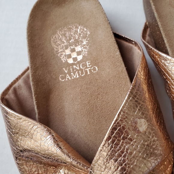 Vince Camuto Rose Gold Biminti Slide Sandals - Picture 7 of 7